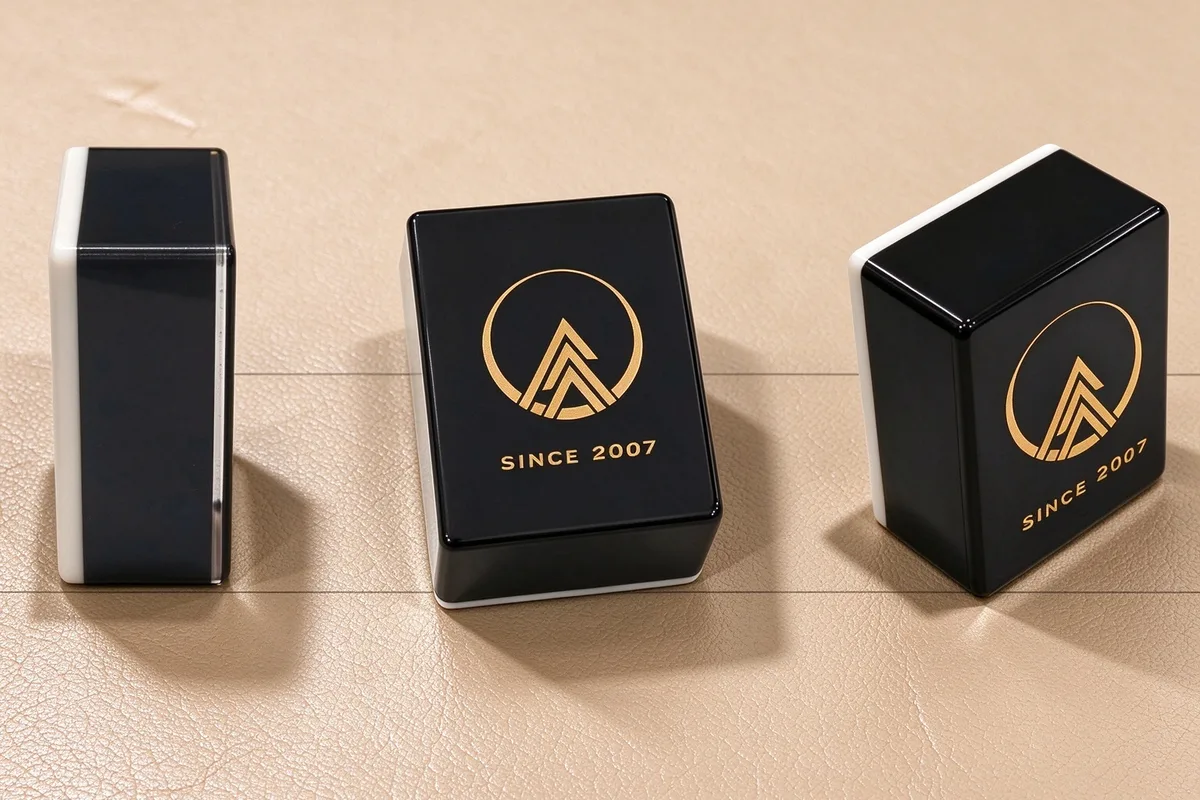 Personalized acrylic mahjong tiles with brand logos