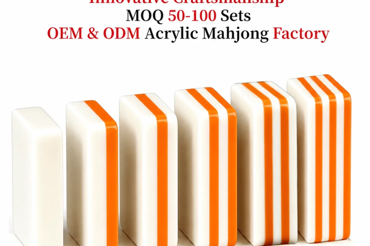Single-layer and multi-layer acrylic mahjong tiles
