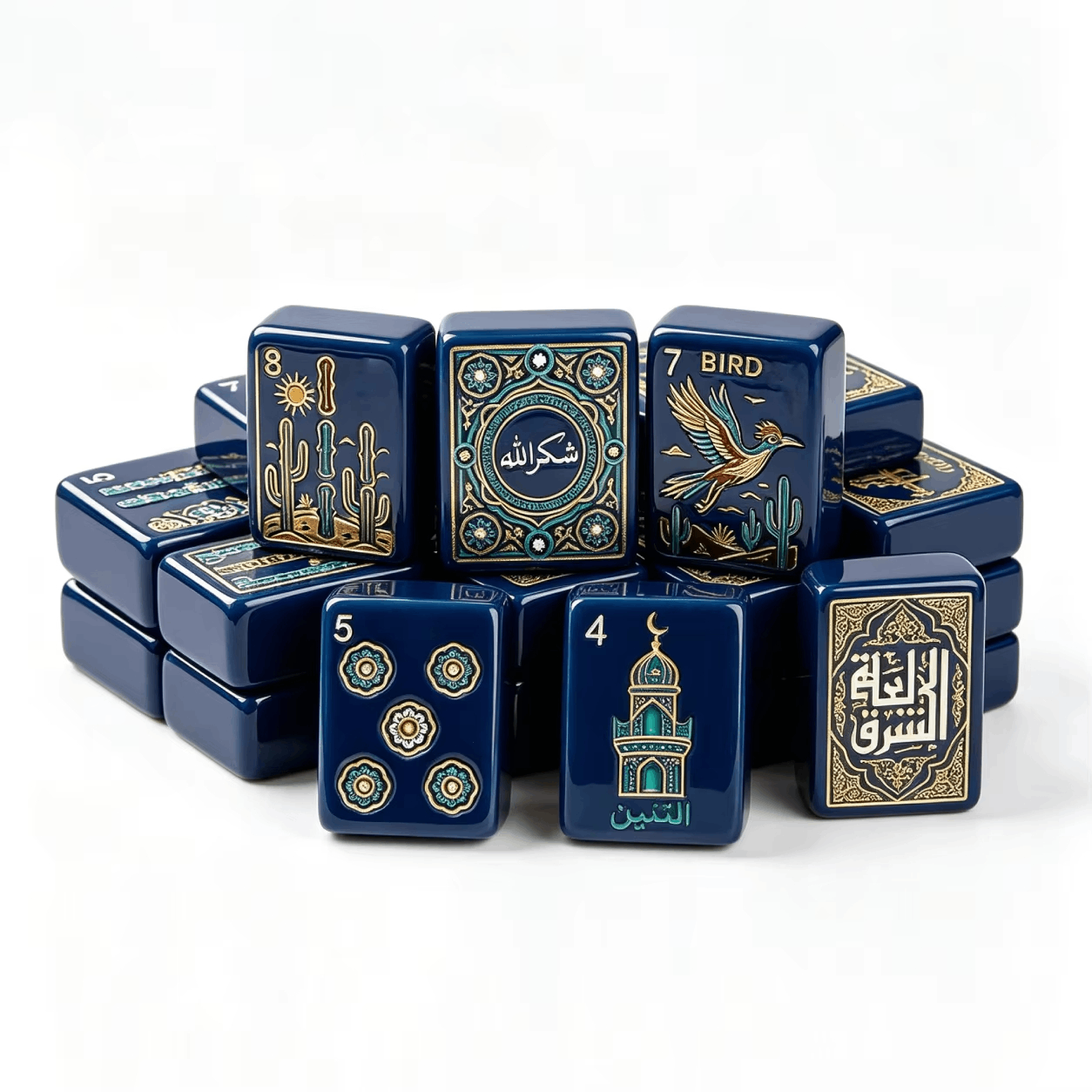 Luxury acrylic mahjong tiles