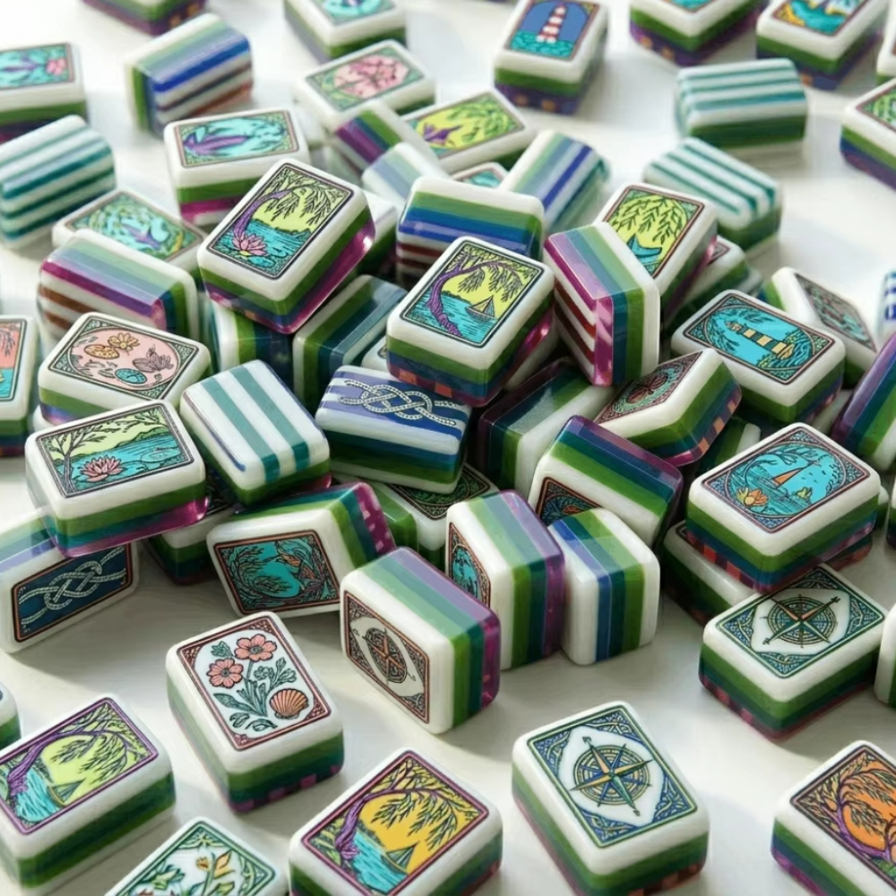 Mahjong tiles sets american