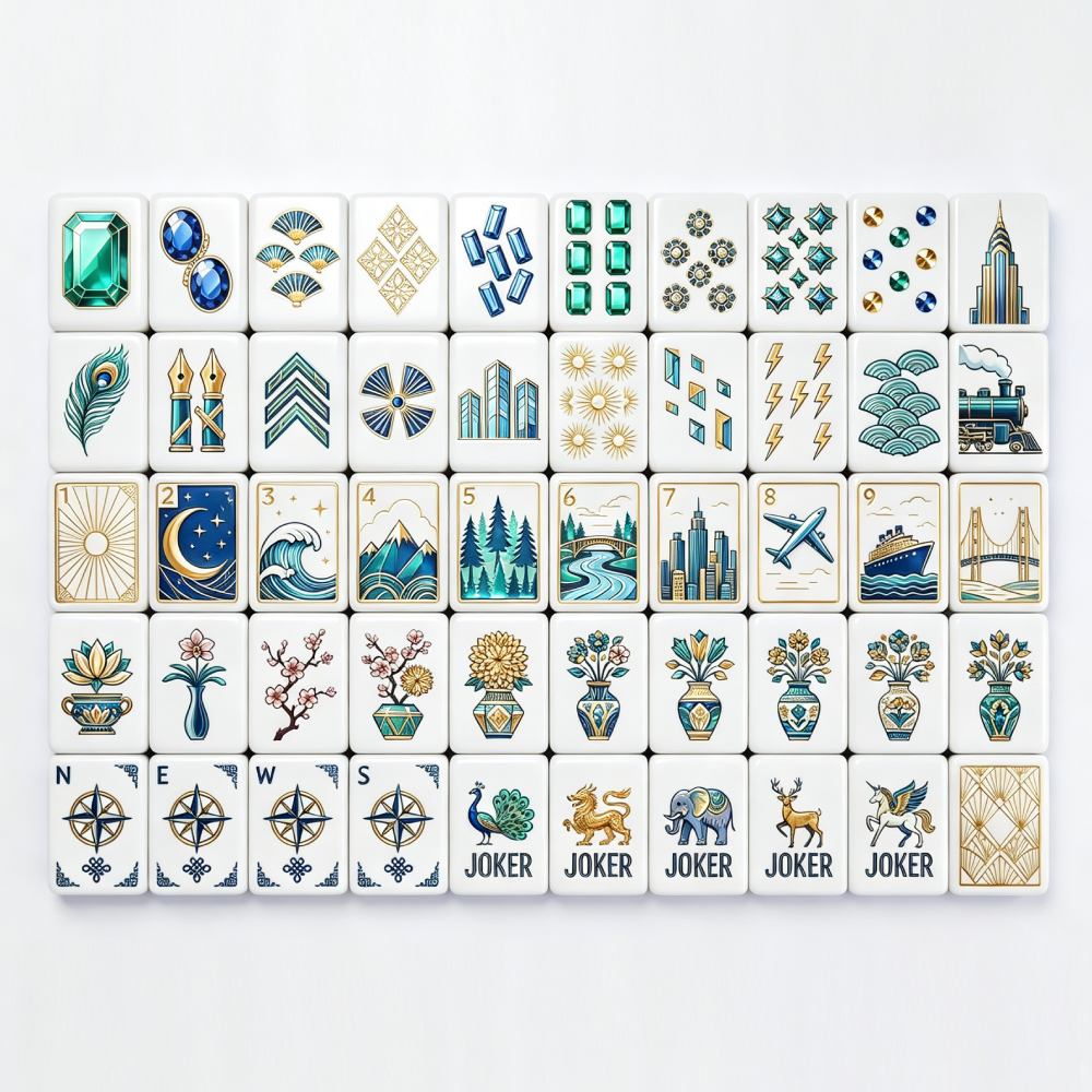 Mini travel mahjong set