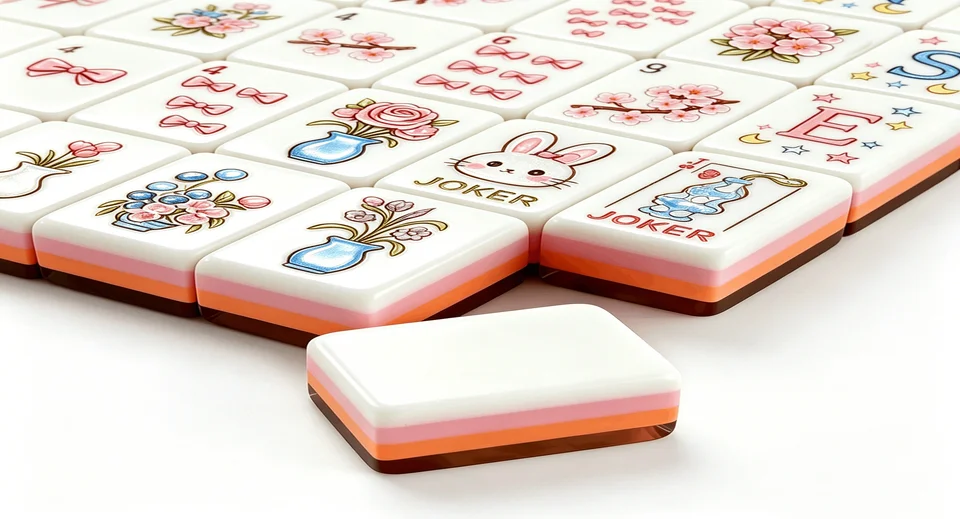 Easter themed custom mahjong tiles