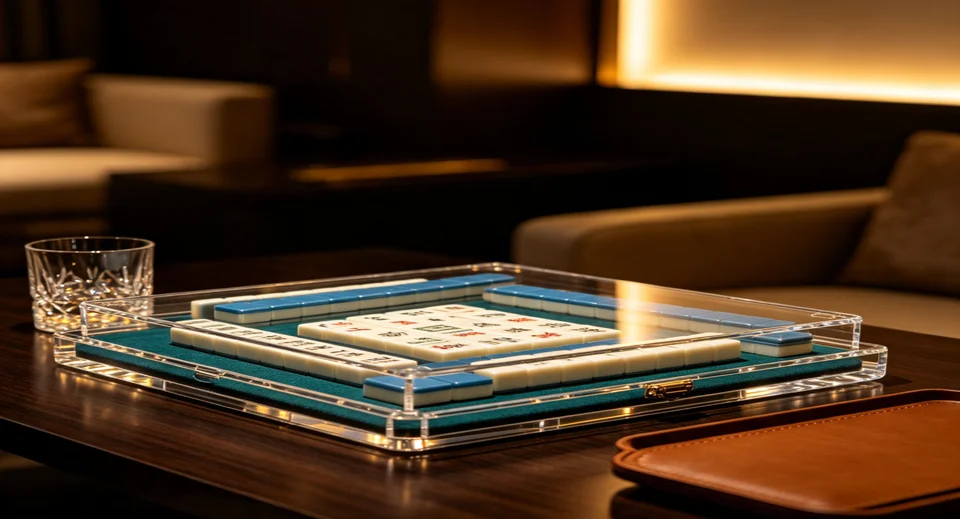 Acrylic mahjong set luxury gift