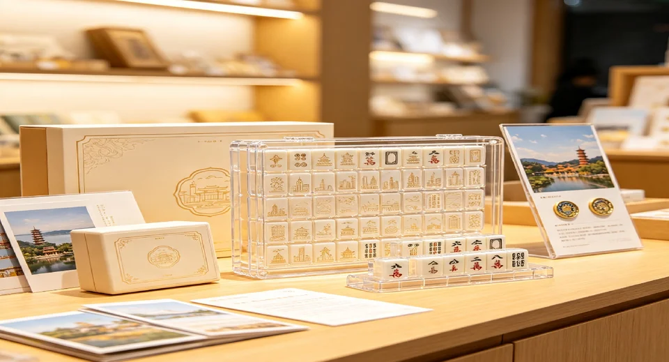 Acrylic mahjong set