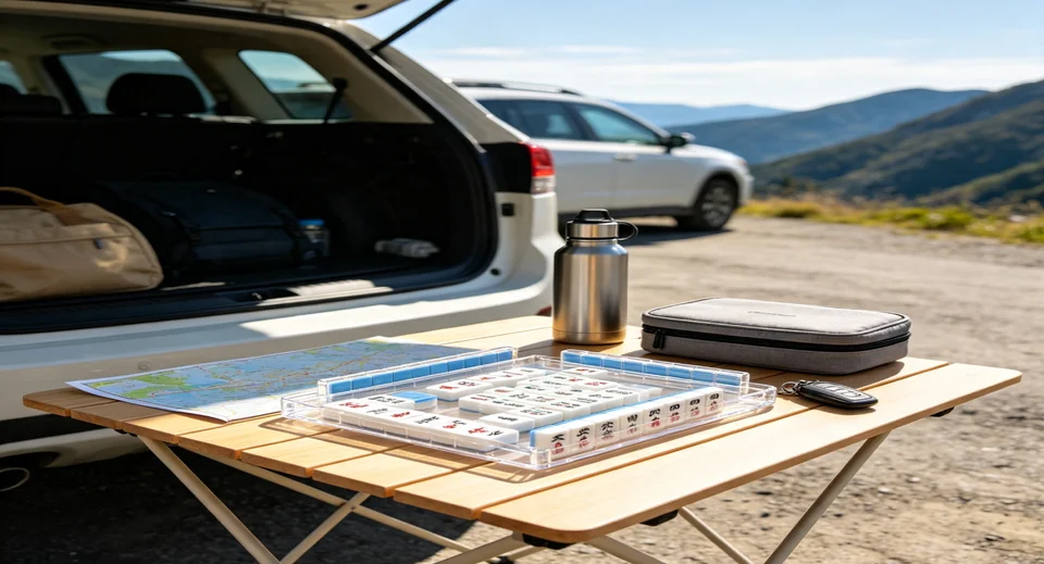 Mini mahjong travel set american