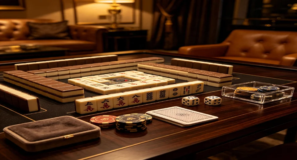 Poker chips and tray