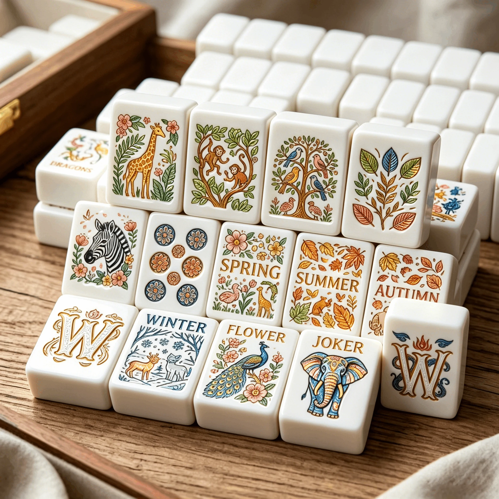 Peacock Mahjong Set
