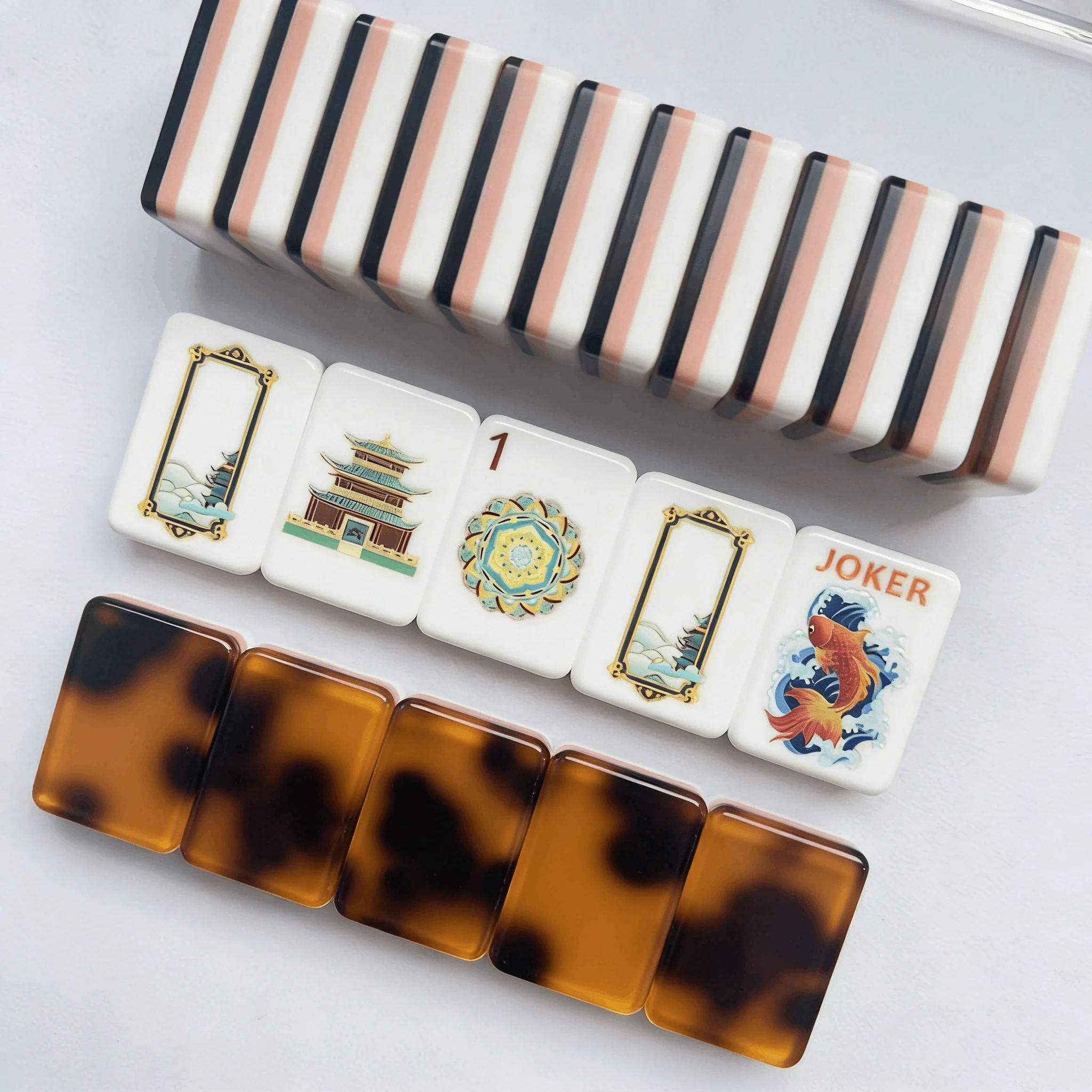 Green Mahjong Set