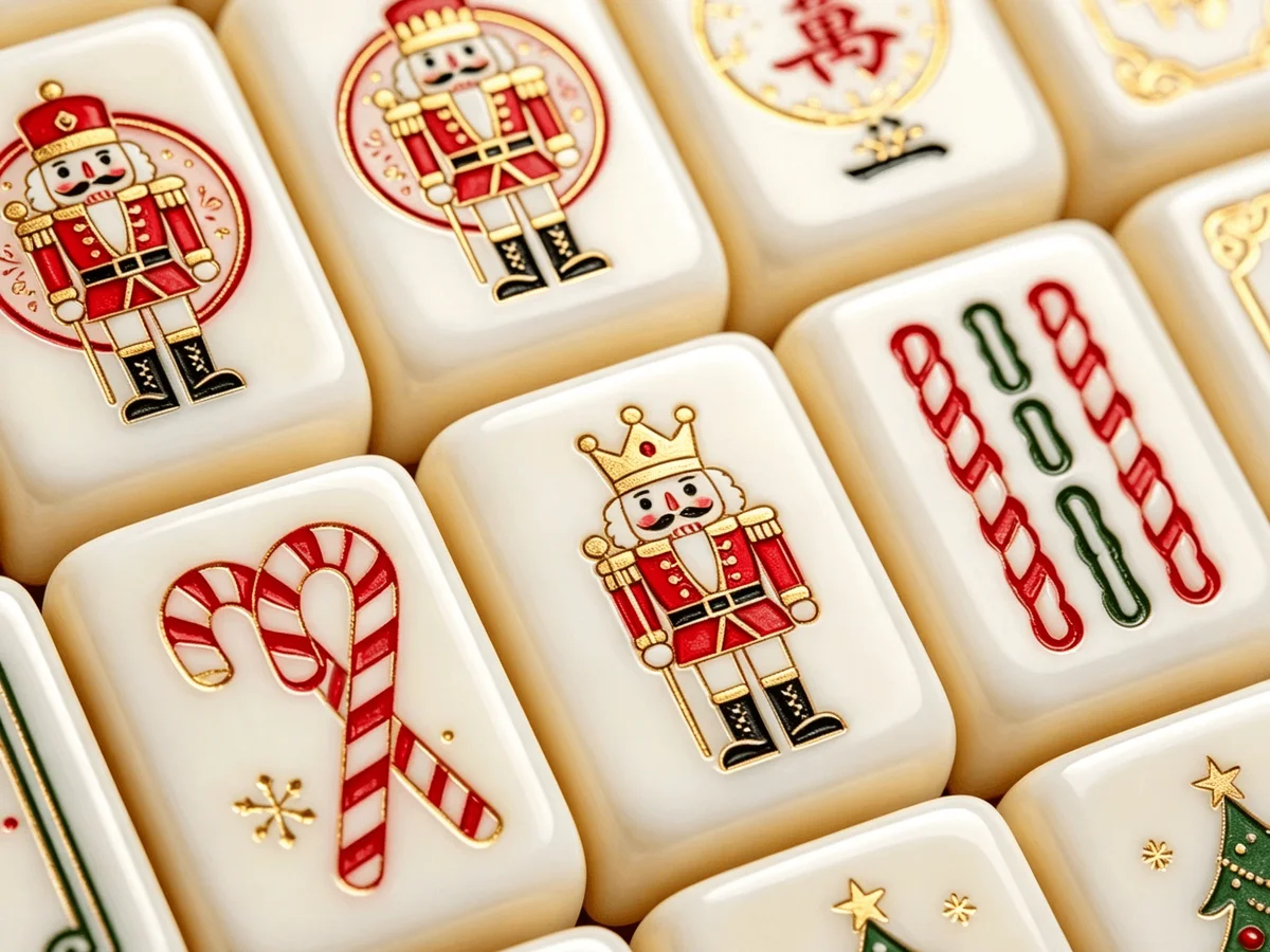 Custom American acrylic mahjong tiles with custom printed designs