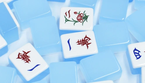 Custom acrylic Mahjong tiles with different surface finishes