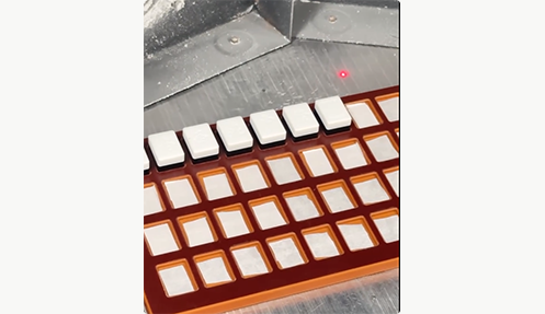 Cutting acrylic sheets into custom mahjong tile blanks Cutting acrylic sheets into custom mahjong tile blanks